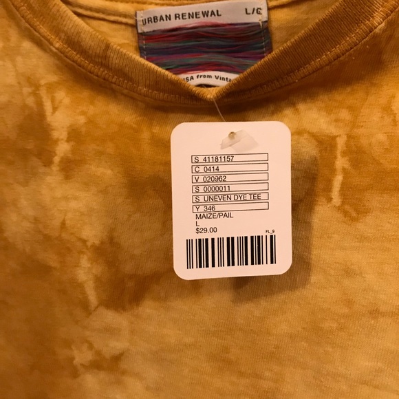 Urban Outfitters - Urban Renewal Gold Tie-Dye Tee - Picture 7 of 7